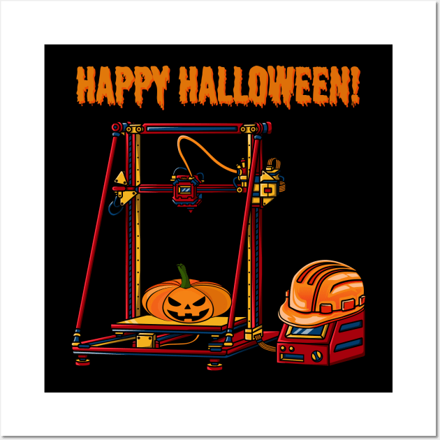 3D Printer #6 Halloween Edition Wall Art by Merch By Engineer